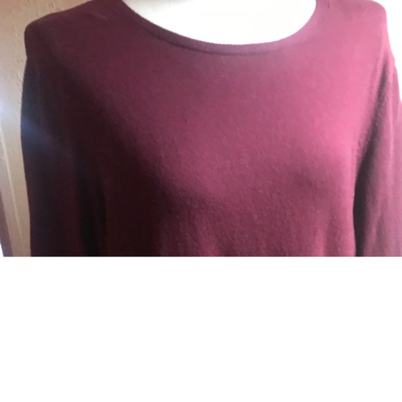 J, Jill Burgundy Oversize Sweater Size L - Picture 5 of 8